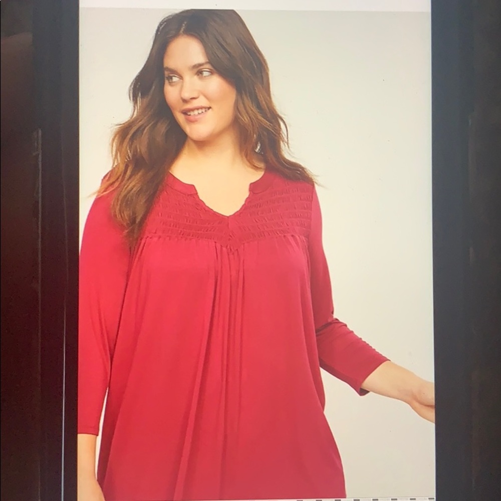 Lane Bryant Shirred Swing Tee